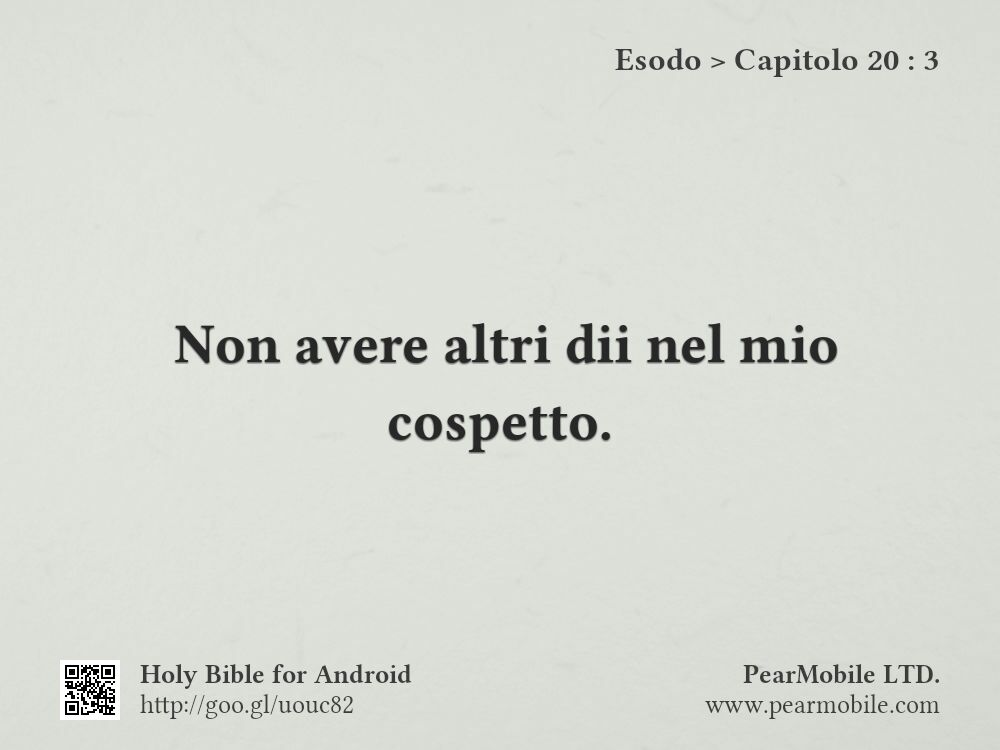 Esodo, Capitolo 20:3